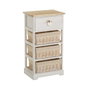 BigBuy Home Caisson à Tiroirs SWEET HEART Crème Naturel