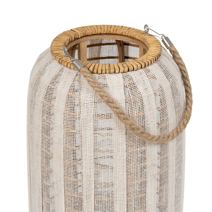 BigBuy Home Lanterne Beige Naturel Bambou Verre 25 x 25 x 45 cm BigBuy Home Lanterne Beige Naturel Bambou Verre 25 x 25 x 45 cm