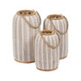 BigBuy Home Lanterne Beige Naturel Bambou Verre 25 x 25 x 45 cm