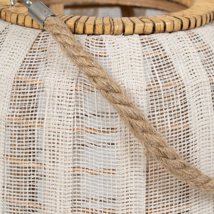BigBuy Home Lanterne Beige Naturel Bambou Verre 25 x 25 x 45 cm BigBuy Home Lanterne Beige Naturel Bambou Verre 25 x 25 x 45 cm