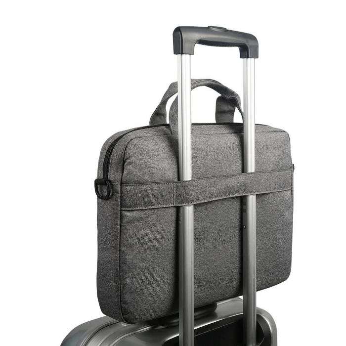 Lenovo Housse Porte-Documents T210 pour PC Portable 15.6 Pouces, Protection Anti-Eau, Compartiment Intégré et Sangle de Valise, Grise