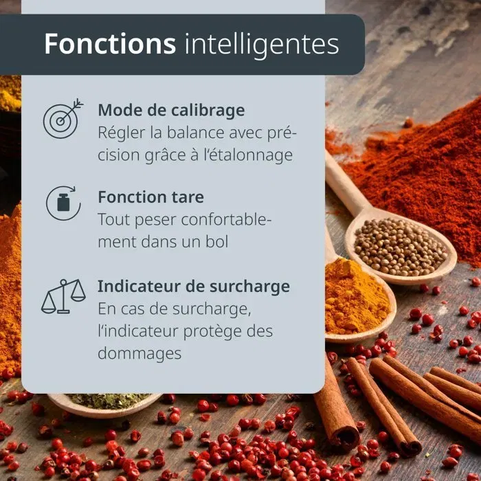 ADE POCKET Balance de cuisine digitale - Précision 0,1 g, capacité 300 g, plateforme acier inoxydable, fonction tare, avec 2 piles AAA