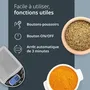 ADE POCKET Balance de cuisine digitale - Précision 0,1 g, capacité 300 g, plateforme acier inoxydable, fonction tare, avec 2 piles AAA