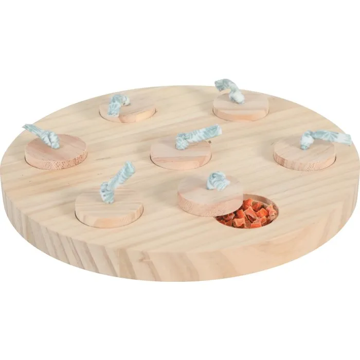 Zolux Plateau à Friandises en Bois Massif FSC - Jeu d'Occupation et Stimulation Mentale pour Rongeurs - 7 Cachettes - Diamètre 23 cm Zolux Plateau à Friandises en Bois Massif FSC - Jeu d'Occupation et Stimulation Mentale pour Rongeurs - 7 Cachettes - Diamètre 23 cm
