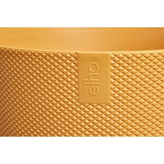 Elho Jazz Rond Pot de fleurs intérieur en plastique recyclé 100%, ø 34.5 x H 32 cm, Jaune, étanche, avec support pour insert auto-arrosant Elho Jazz Rond Pot de fleurs intérieur en plastique recyclé 100%, ø 34.5 x H 32 cm, Jaune, étanche, avec support pour insert auto-arrosant