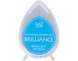 Tsukineko Tampon encreur BRILLIANCE bleu ciel effet nacré 32x50mm