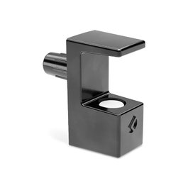 ITALIANA FERRAMENTA Support d'étagère en verre avec tige Ø5 mm, Noir