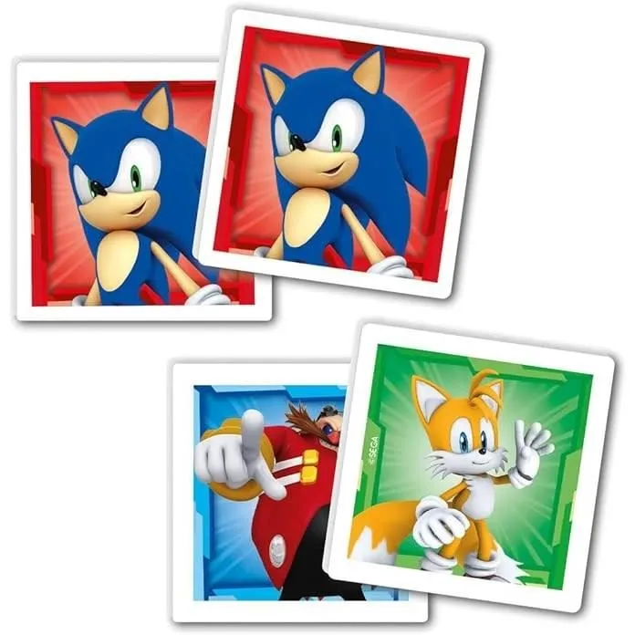 Clementoni Edukit Sonic - Coffret éducatif 4 en 1 avec 2 puzzles, jeu de mémo et 6 cubes pour enfants - Dès 4 ans