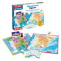 Clementoni Mapa Geo Descubre España 55119 - Puzzle 2 en 1 avec carte physique et politique et jeu de 150 questions - Jeu éducatif en espagnol pour enfants +6 ans