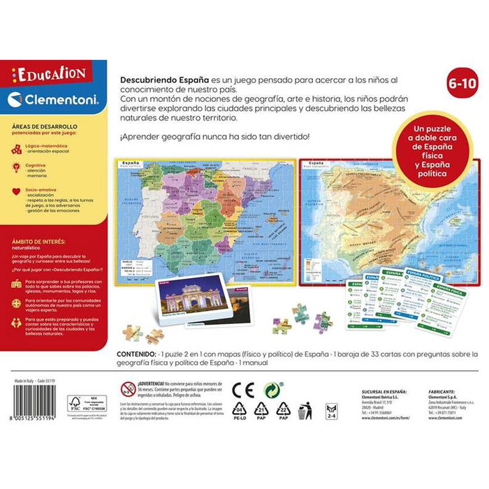 CLEMENTONI Jeu scientifique Descubre España