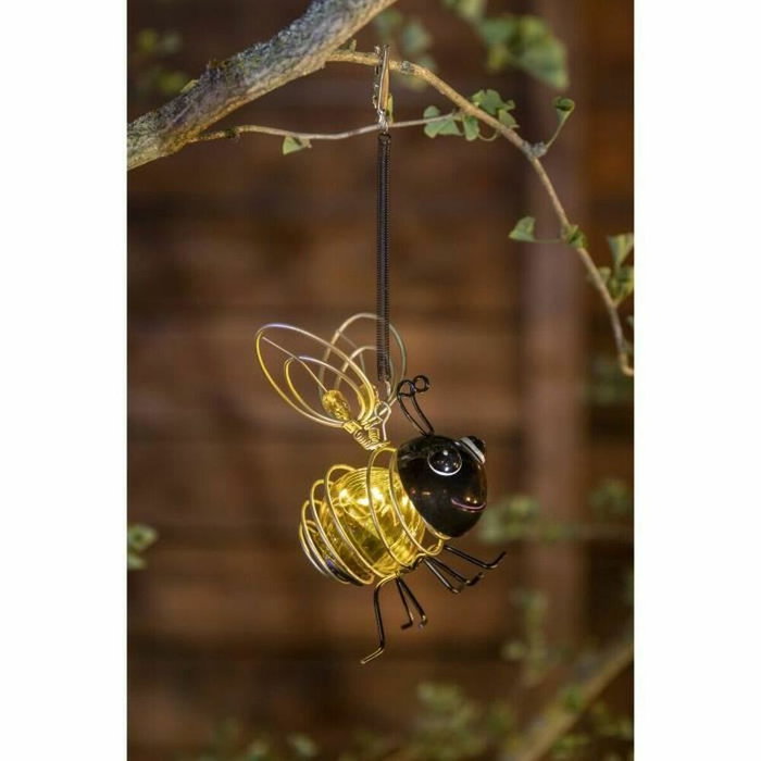 Galix Lampe solaire Abeille - 4 LED blanches - Noir Galix Lampe solaire Abeille - 4 LED blanches - Noir