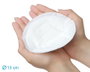 KioKids Disques d'allaitement absorbants en coton blanc 130mm avec bandes adhésives