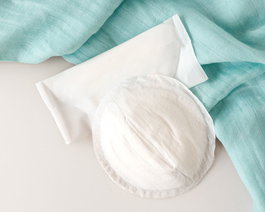 KioKids Disques d'allaitement absorbants en coton blanc 130mm avec bandes adhésives