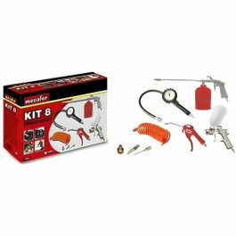 Mecafer Kit d'accessoires air comprimé - 8 pièces - Gonflage et soufflage