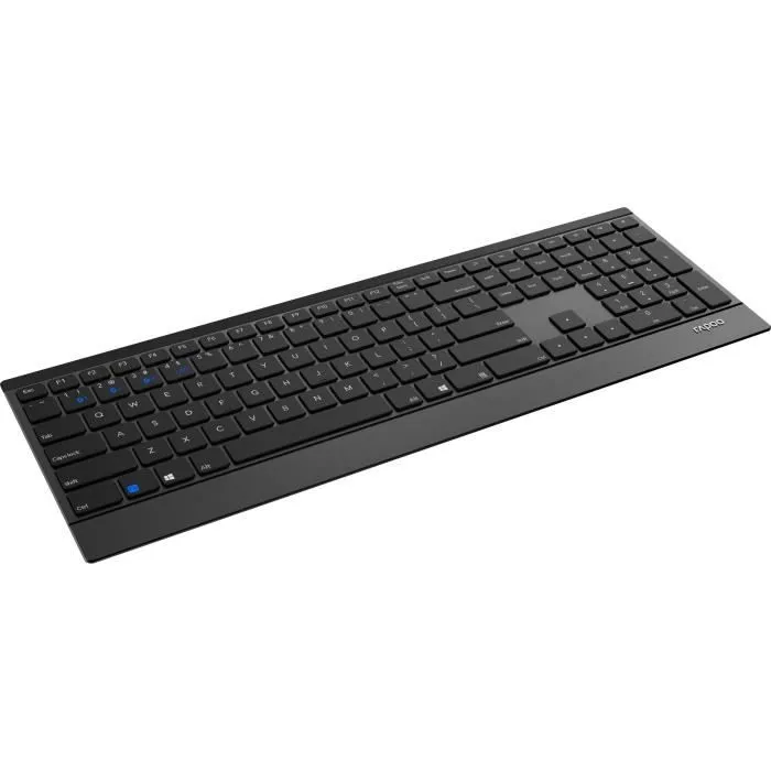 Rapoo E9500M Clavier sans fil multimode ultra-mince AZERTY Noir Rapoo E9500M Clavier sans fil multimode ultra-mince AZERTY Noir