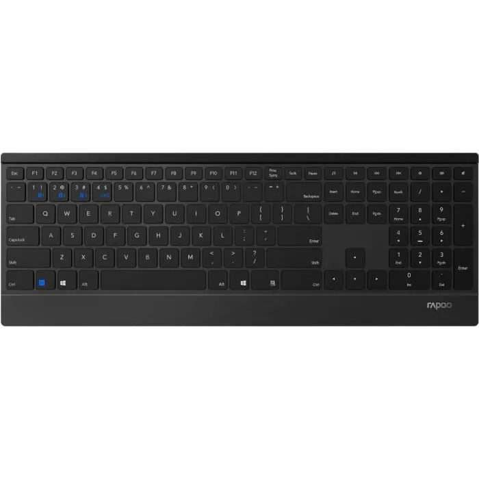 Rapoo E9500M Clavier sans fil multimode ultra-mince AZERTY Noir Rapoo E9500M Clavier sans fil multimode ultra-mince AZERTY Noir