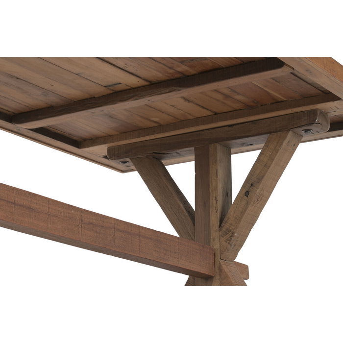 Home ESPRIT Table de Salle à Manger Esprit Naturel Bois Recyclé 180 x 90 x 78 cm