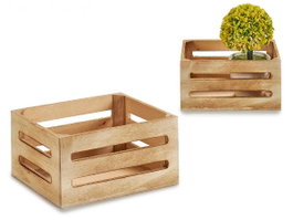 Giftdecor Boîte en bois brun brûlé 16x10,5x8,5 cm (Set de 60)