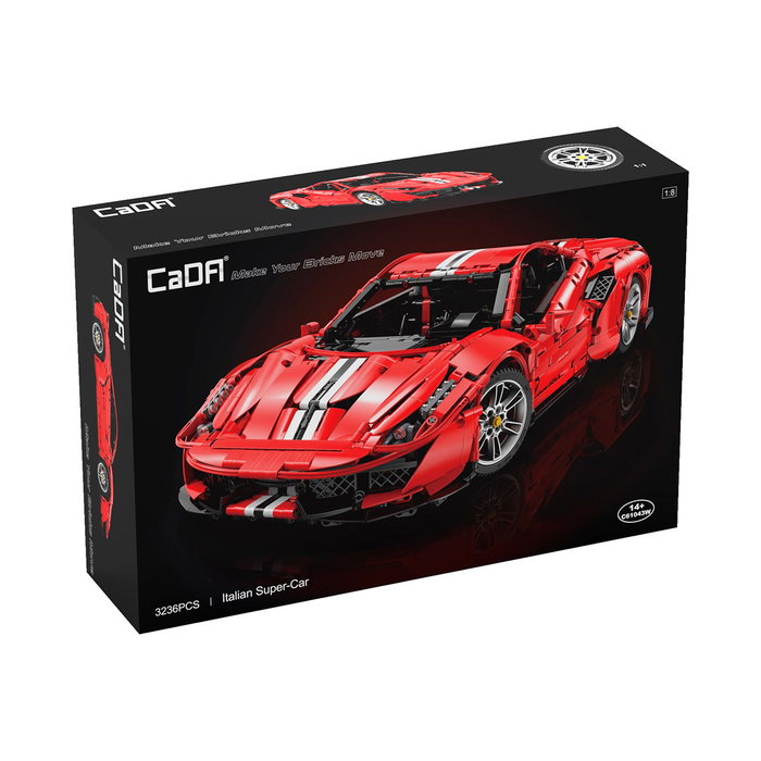 CADA Master Italian Super Car - Jeu de Construction 3236 Pièces - Véhicule de Sport Détaillé +8 ans
