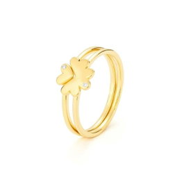 Secrecy Bague T-14 LOVE FLOWER Dorée Taille 14