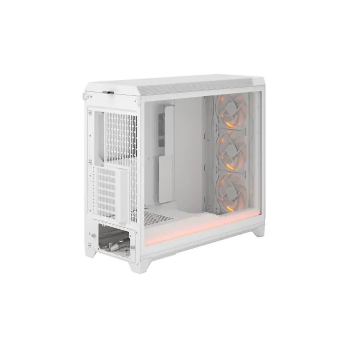 Fractal Design Meshify 3 XL Ambience Pro RGB TG - Boîtier PC E-ATX (330 mm), SSI-EEB/SSI-CEB, USB Type-C 20 Gbps, 3 ventilateurs ARGB, gestion câbles, blanc
