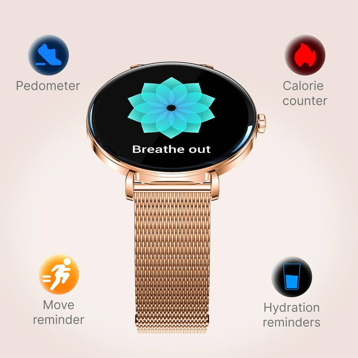 Montre intelligente Forever GSM193533 Rose 1,43"