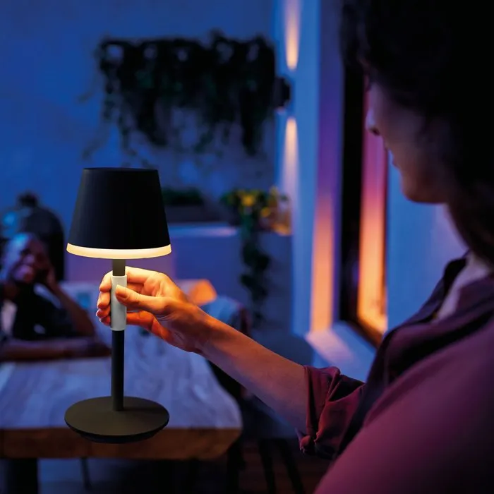 Philips Hue Go Lampe à poser LED rechargeable, Noir