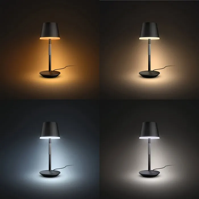 Philips Hue Go Lampe à poser LED rechargeable, Noir