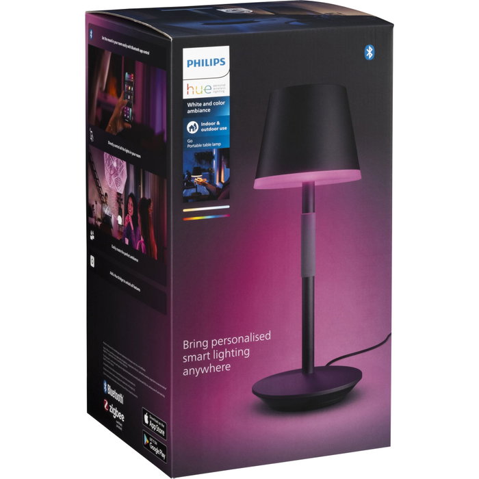 Philips Hue Lampe à poser LED Go, noire Philips Hue Lampe à poser LED Go, noire