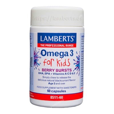 LAMBERTS Omega 3 Enfants - 60 Capsules - Fruits des bois LAMBERTS Omega 3 Enfants - 60 Capsules - Fruits des bois