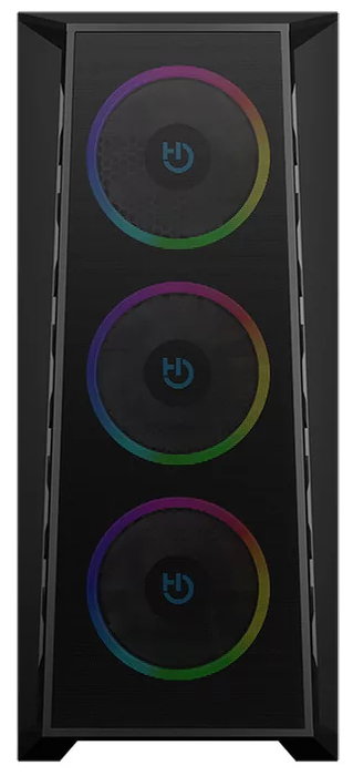 Hiditec CHA010055 Boîtier PC Gaming E-ATX MH12 Mesh ARGB Vitre Trempée Noir