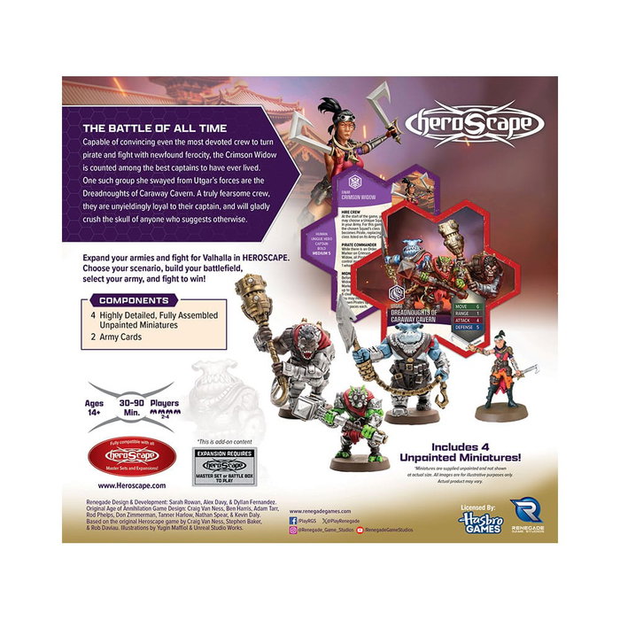 Renegade Heroscape Expansion Embers of War: Crimson Widow & Dreadnoughts of Caraway Cavern (Anglais)
