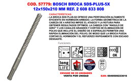 Bosch Broca SDS-Plus-5X 12x150x210 mm