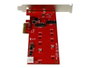 StarTech PEX2M2 Carte Contrôleur M.2 SATA III PCIe 2.0 x2 avec 2 Ports Internes ASMedia ASM1062