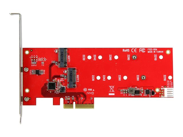 StarTech PEX2M2 Carte Contrôleur M.2 SATA III PCIe 2.0 x2 avec 2 Ports Internes ASMedia ASM1062