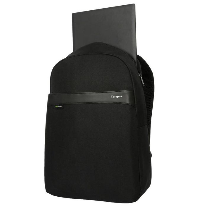 Targus GeoLite EcoSmart Essentials - Sac à dos 15-16" pour ordinateur portable avec protection matelassée, intérieur recyclé, tissu résistant à l'eau et sangles ajustables - Noir Targus GeoLite EcoSmart Essentials - Sac à dos 15-16" pour ordinateur portable avec protection matelassée, intérieur recyclé, tissu résistant à l'eau et sangles ajustables - Noir