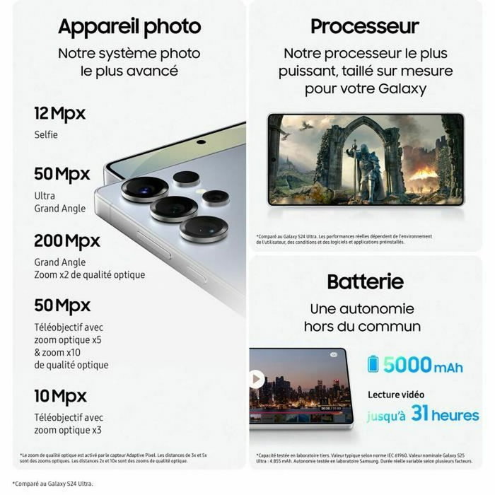 Samsung Galaxy S25 Ultra 5G 256 Go Bleu
