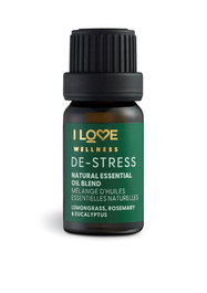 I Love Wellness De-Stress Huile essentielle 10 ml - Citronnelle, Romarin, Eucalyptus, Lavandin - Aromathérapie bien-être unisexe