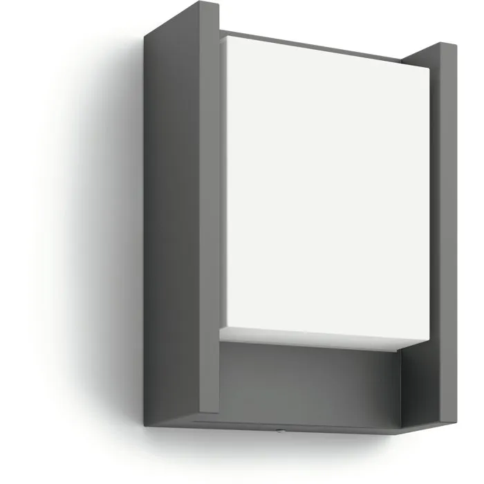 Philips Arbour - Applique murale LED extérieure large, design moderne anthracite, lumière blanche chaude, IP44, aluminium Philips Arbour - Applique murale LED extérieure large, design moderne anthracite, lumière blanche chaude, IP44, aluminium