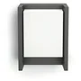 Philips Arbour - Applique murale LED extérieure large, design moderne anthracite, lumière blanche chaude, IP44, aluminium