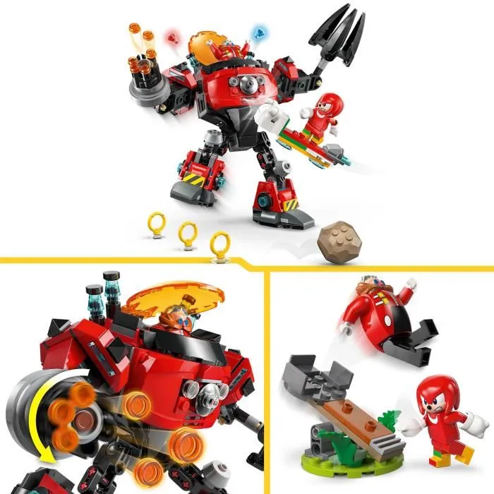 Lego Sonic the Hedgehog 77005 Knuckles contre l'Egg Crusher du Dr. Eggman - Set de Construction Robotique avec 350 Pièces - Jeu Créatif pour Enfants à Partir de 8 Ans Lego Sonic the Hedgehog 77005 Knuckles contre l'Egg Crusher du Dr. Eggman - Set de Construction Robotique avec 350 Pièces - Jeu Créatif pour Enfants à Partir de 8 Ans