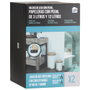 Je cherche une Idee Ensemble de 2 Poubelles à Pédale en Métal et Bambou Blanc