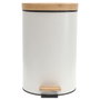 Je cherche une Idee Ensemble de 2 Poubelles à Pédale en Métal et Bambou Blanc