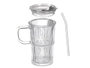 Vivalto Verre avec anse, couvercle et paille 430 ml 8x13x7 cm (Set de 24)