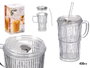 Vivalto Verre avec anse, couvercle et paille 430 ml 8x13x7 cm (Set de 24)