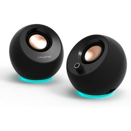 Creative - 51MF1710AA000 - Enceintes Pebble Pro - Noir - Double Pack - USB/Bluetooth - Connectivité double - Pour PC et Mac - Haut-parleurs