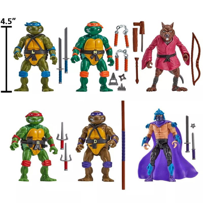 Les Tortues Ninja pack 6 figurines 1988 Remastered heo EU Exclusive