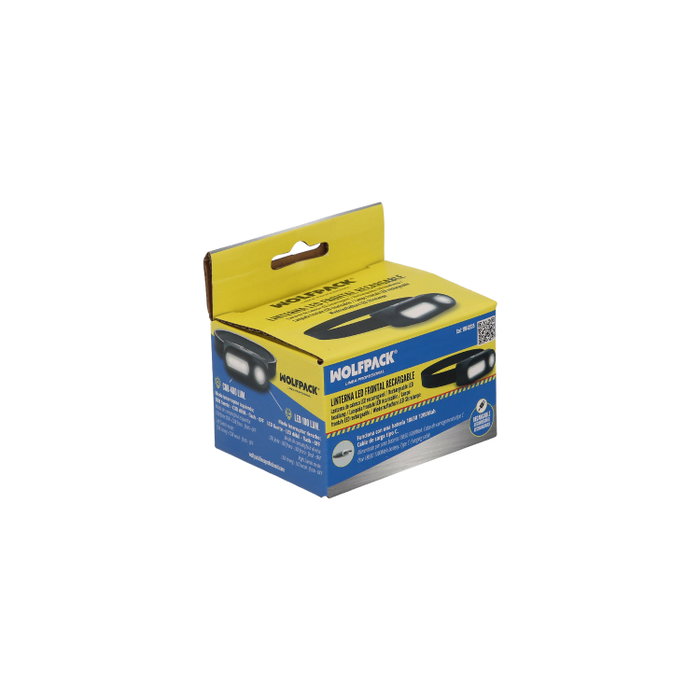 WOLFPACK LINEA PROFESIONAL Lampe Frontale LED Rechargeable 400/100 Lumens