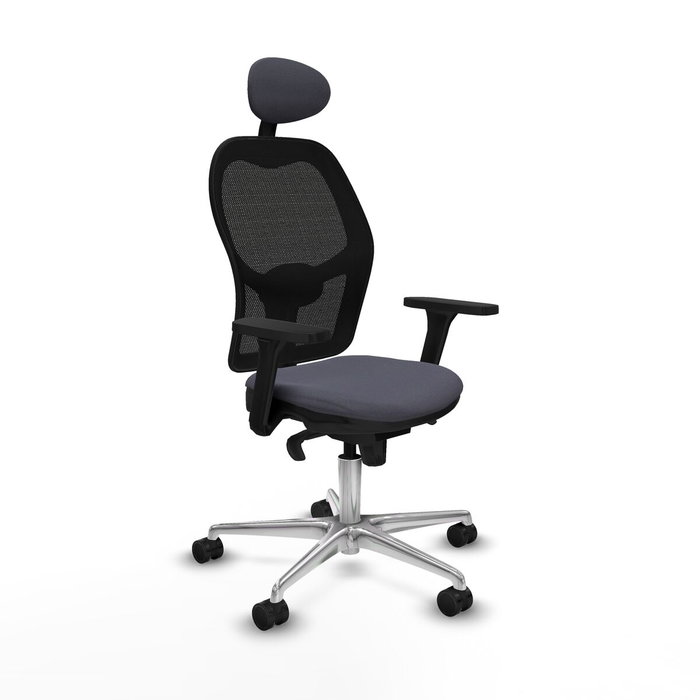 Piqueras y Crespo Chaise de Bureau avec Appui-tête Jorquera 3D086N1 Gris foncé Piqueras y Crespo Chaise de Bureau avec Appui-tête Jorquera 3D086N1 Gris foncé