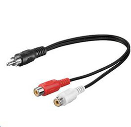 MicroConnect Câble RCA 2xRCA M-F 0,2 m